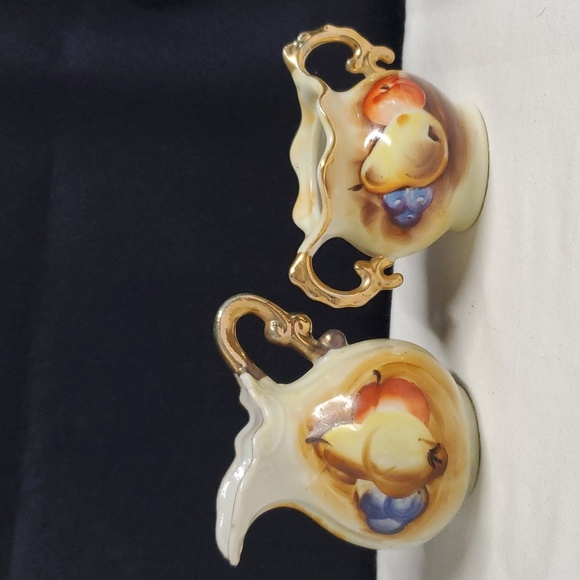 VTG Cream & Sugar Porcelain Ceramic Set 2 Matching CUTE Japan Old Decorative - Picture 2 of 11